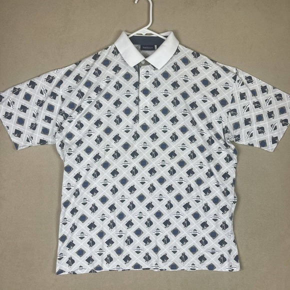 Van Heusen Other - Van Heusen‎ Mens L Polo Golf Shirt Multicolor Golf Print